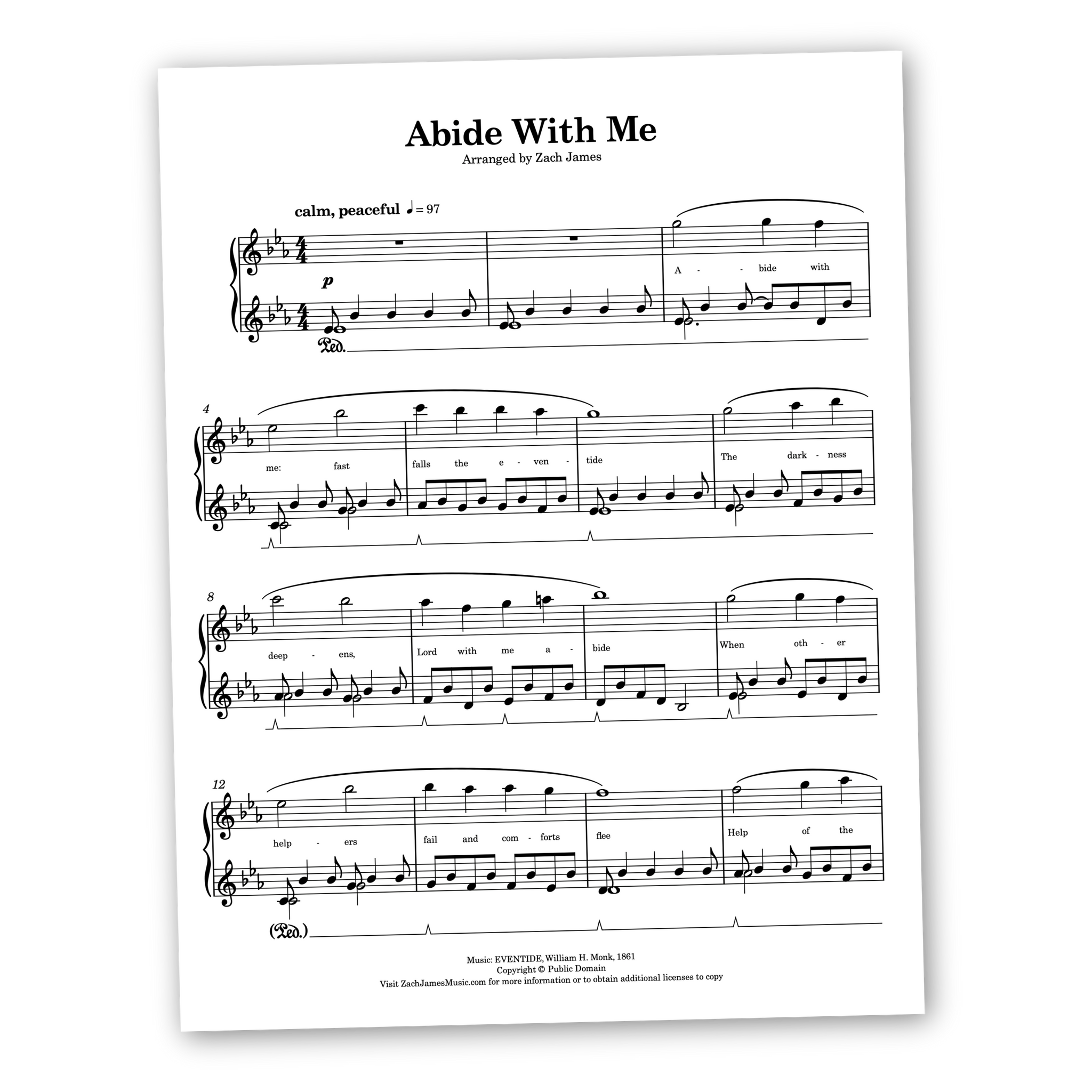 Abide With Me - Sheet Music