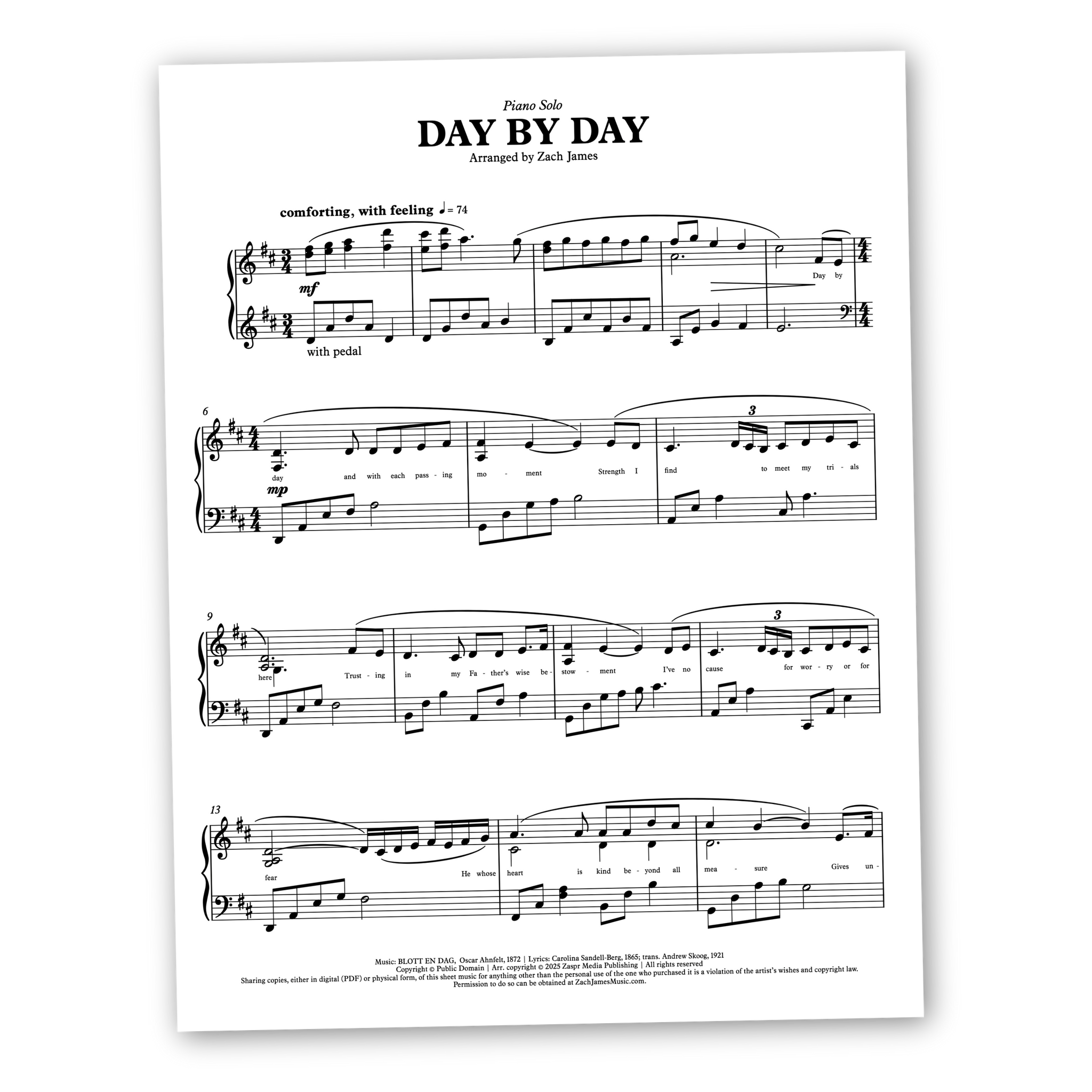 Day By Day - Sheet Music
