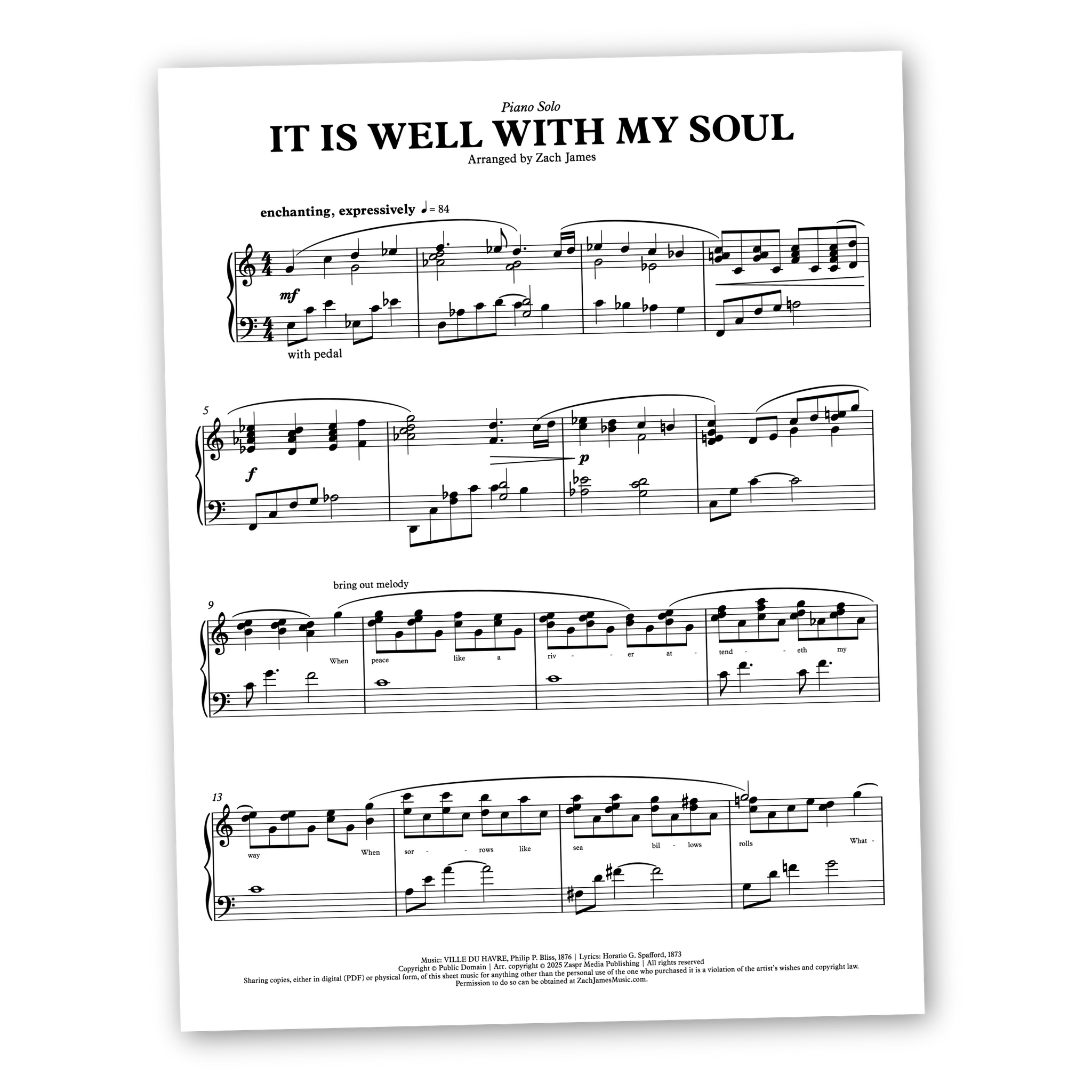 It Is Well With My Soul - Sheet Music