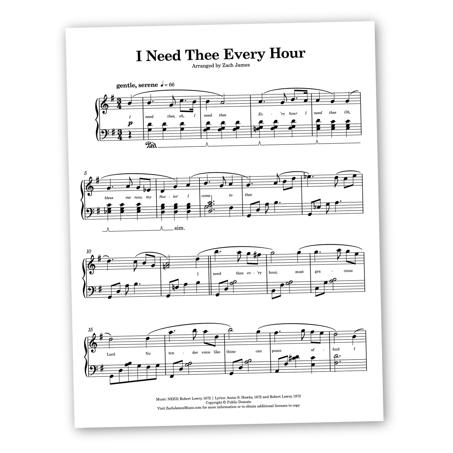 I Need Thee Every Hour