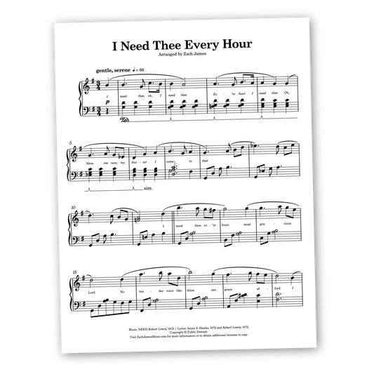 I Need Thee Every Hour