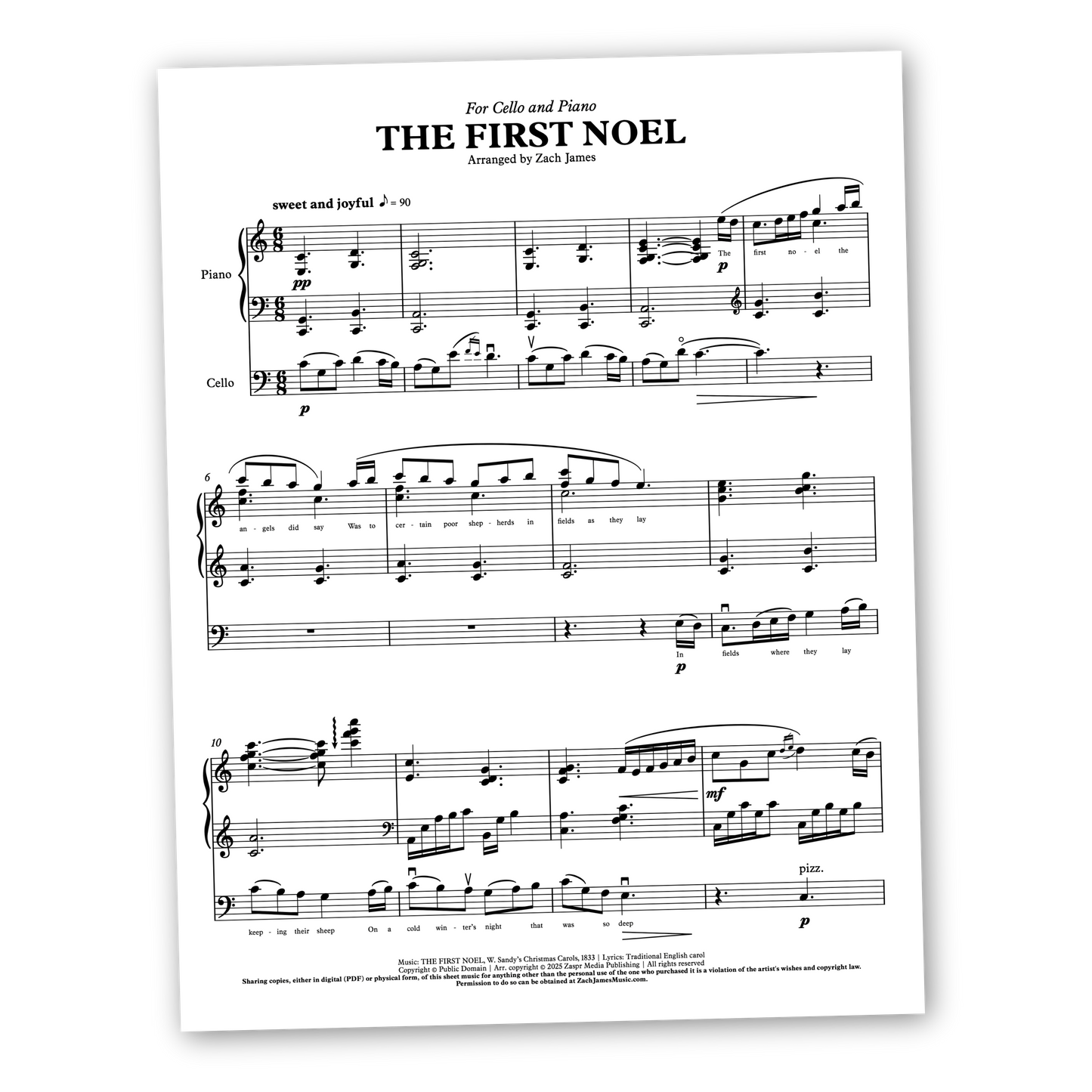 The First Noel (piano/cello duet)